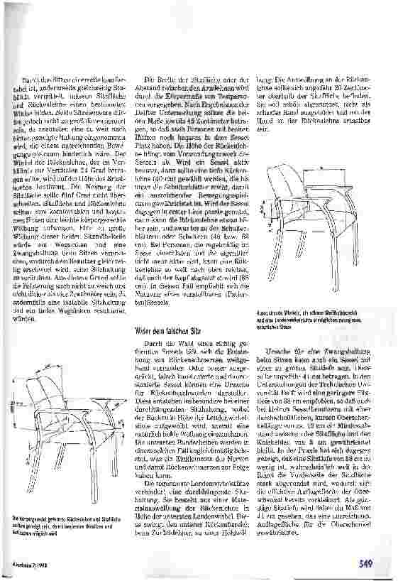Vorschauseite 2: Sich hinsetzen und Wohlfühlen Ergonomische und funktionelle Anforderungen an einen Seniorensessel