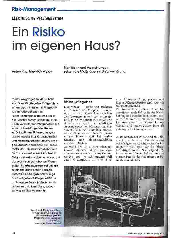 Vorschauseite 1: Ein Risiko im eigenen Haus?