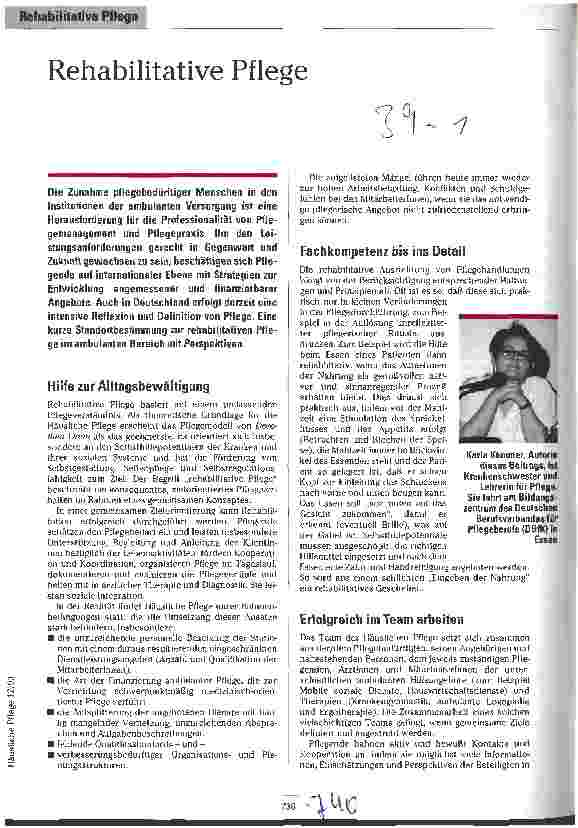 Vorschauseite 1: Rehabilitative Pflege