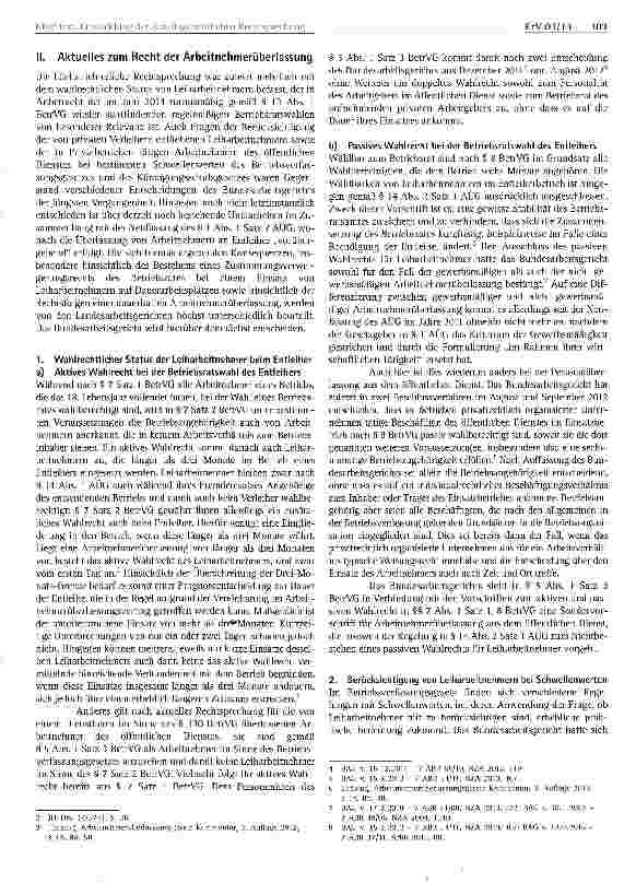 Vorschauseite 2: Aktuelle Entwicklungen der Rechtsprechung zur Arbeitnehmerüberlassung und zum Verbot der Altersdiskriminierung in Bewerbungsverfahren