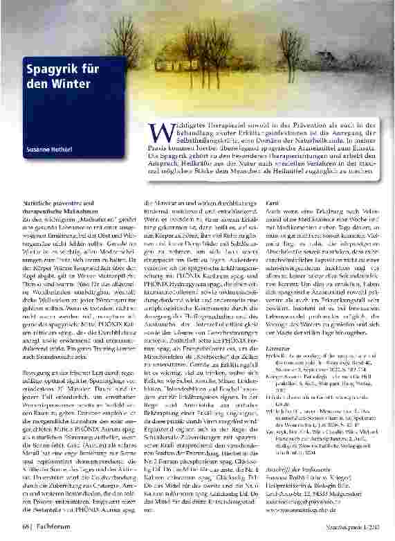 Vorschauseite 1: Spagyrik für den Winter