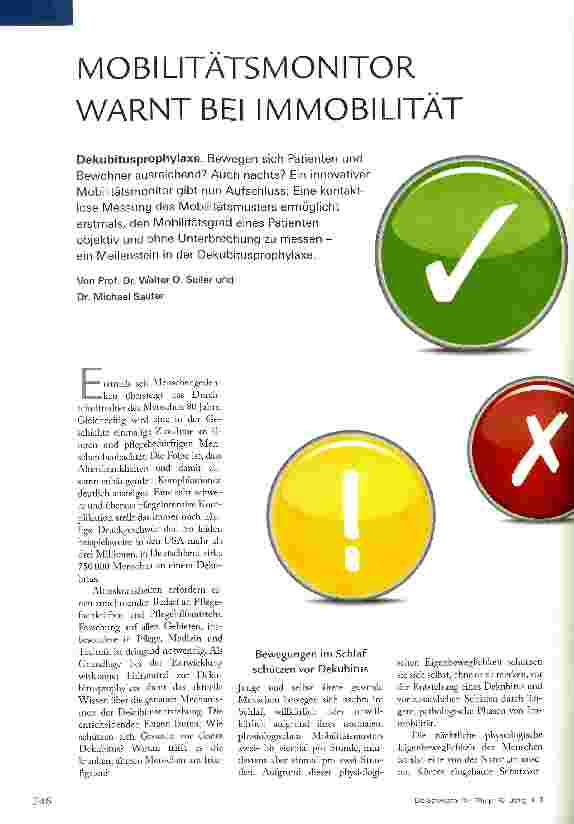 Vorschauseite 1: MOBILITÄTS MONITOR WARNT BEI IMMOBILITÄT