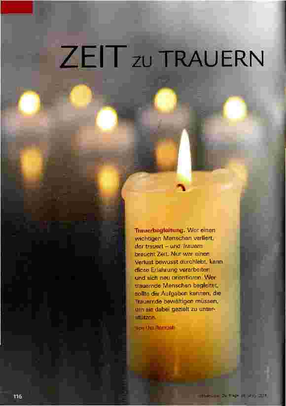 Vorschauseite 1: ZEIT zu TRAUERN