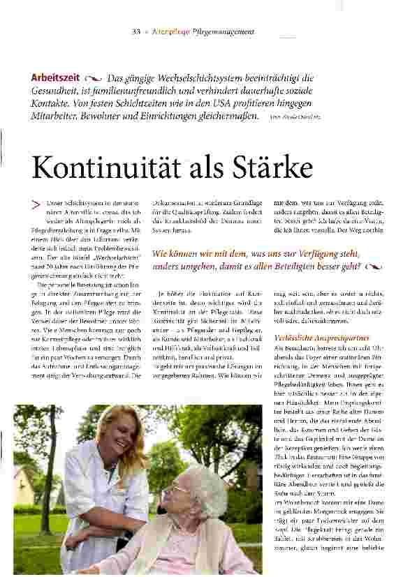 Vorschauseite 1: Kontinuität als Stärke