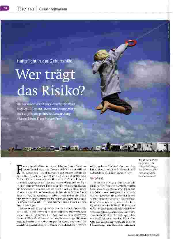 Vorschauseite 1: Wer trägt das Risiko?