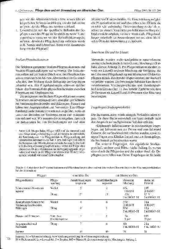 Vorschauseite 3: Pflege ohne und mit Anwendung von ätherischen Ölen: eine kontrollierte Studie mit Patienten und Patientinnen einer rheumatologischen Akutabteilung