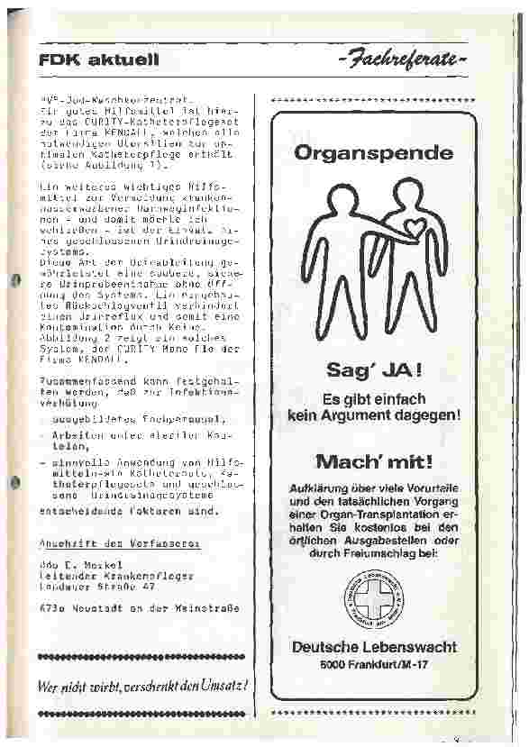 Vorschauseite 4: Der Einsatz von Kathetersets - ein Beitrag zur Infektionsverhütung