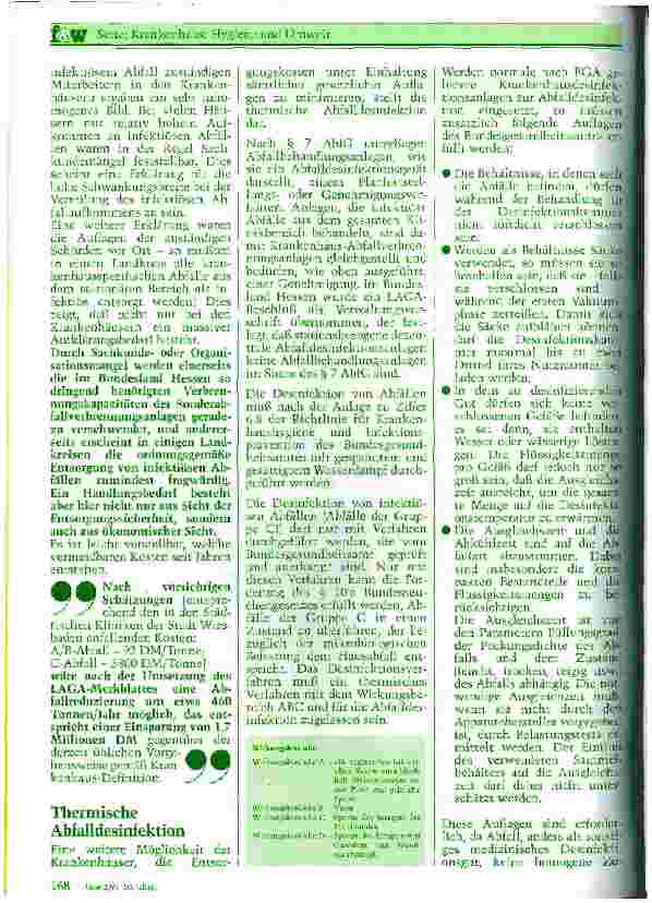 Vorschauseite 4: Infektiöser Krankenhausabfall Vermeidung und Entsorgung unter ökologischen und ökonomischen Gesichtsp.