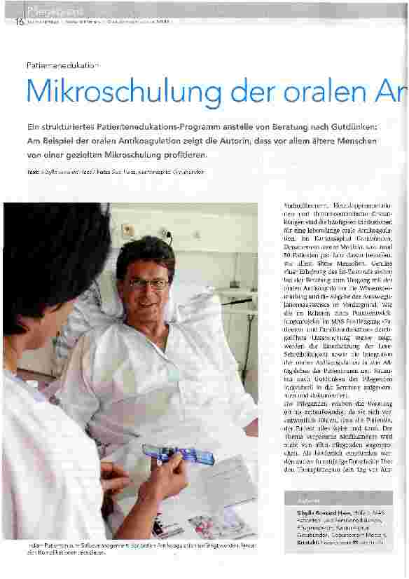 Vorschauseite 1: Mikroschulung der oralen Antikoagulation