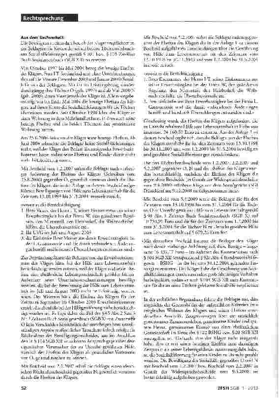 Vorschauseite 2: Rechtswidrig an Kinder erbrachte Sozialhilfe; Kostenersatzansprüche gegen Eltern; kostenersatzrechtlich relevantes Unterlassen; keine Ersatzpflicht des nicht sorgeberechtigten Elt…