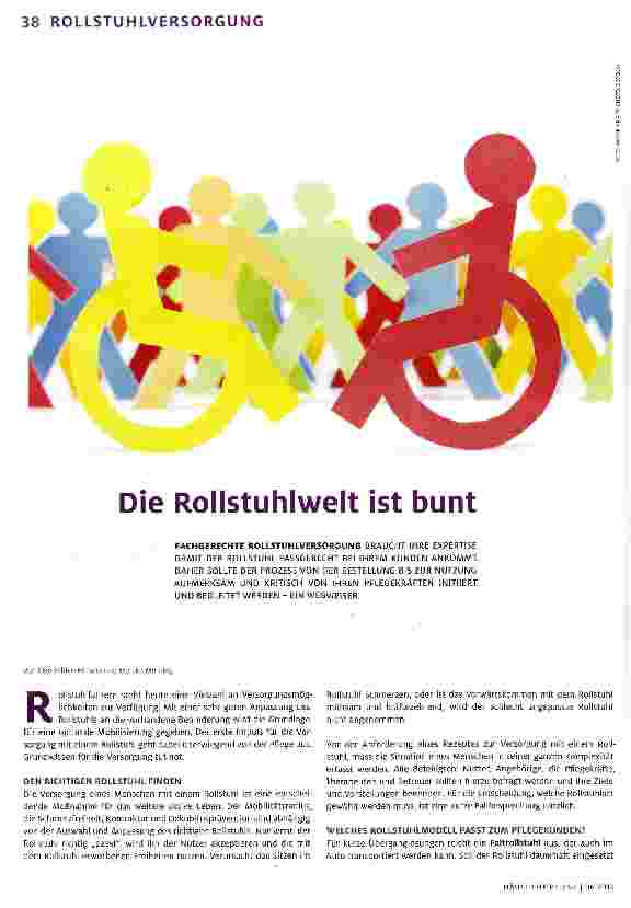Vorschauseite 1: Die Rollstuhlwelt ist bunt