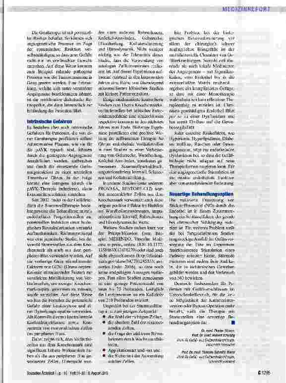Vorschauseite 2: Die „biologische Revaskularisation ist schwieriger als gedacht