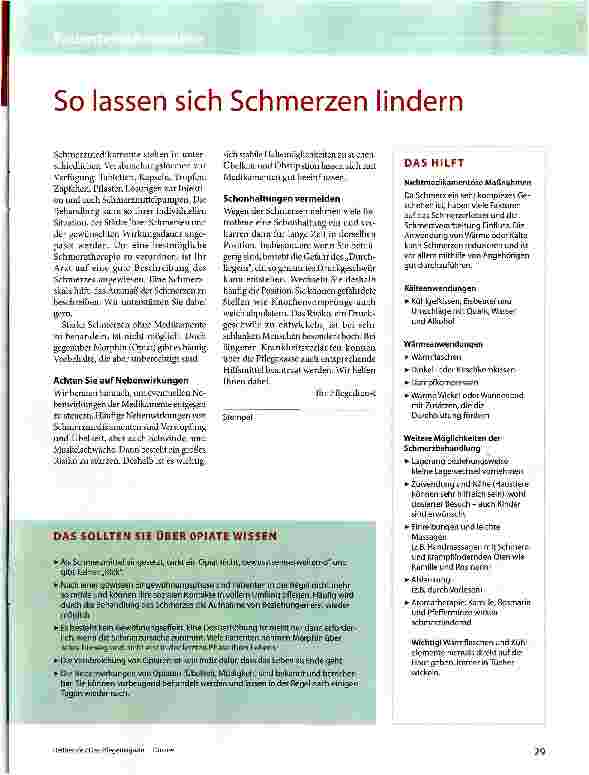 Vorschauseite 1: So lassen sich Schmerzen lindern
