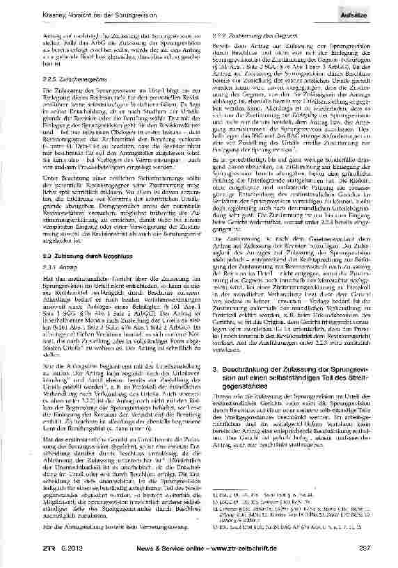 Vorschauseite 3: Vorsicht bei der Sprungrevision