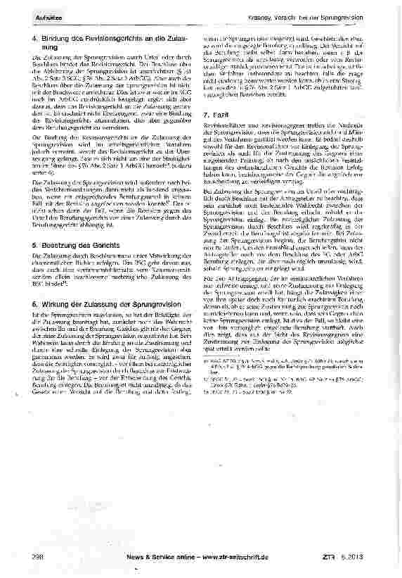 Vorschauseite 4: Vorsicht bei der Sprungrevision