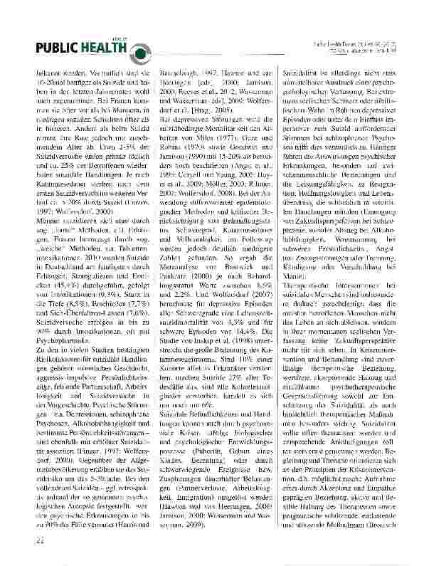 Vorschauseite 2: Suizid infolge psychischer Erkrankungen