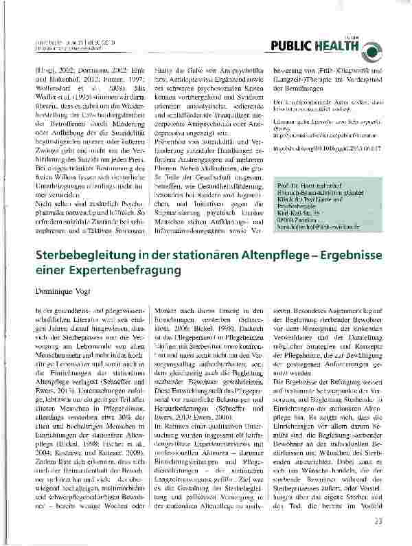 Vorschauseite 3: Suizid infolge psychischer Erkrankungen