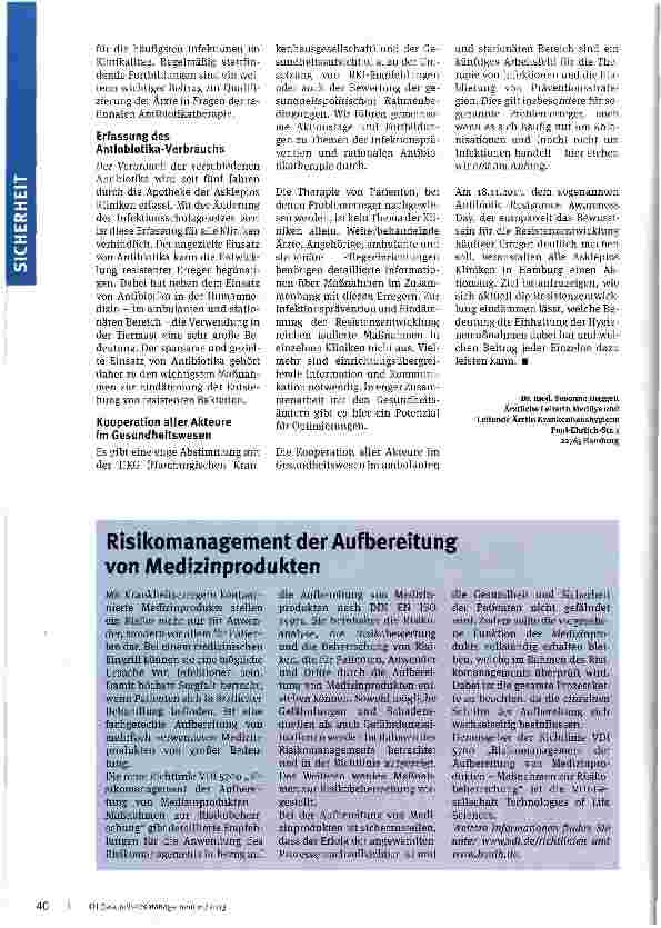 Vorschauseite 3: Epidemiologisches Netzwerk MRSA