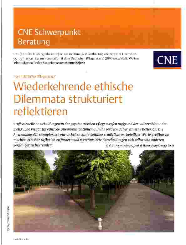Vorschauseite 1: Wiederkehrende ethische Dilemmata strukturiert reflektieren