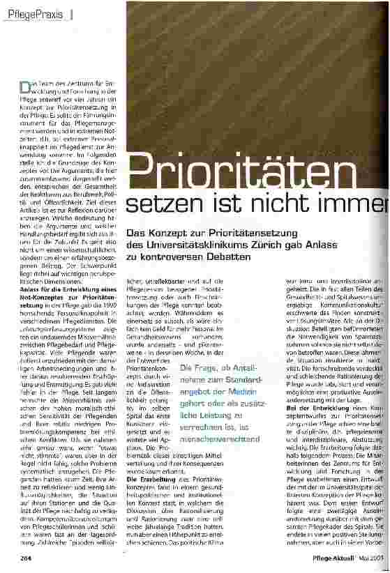 Vorschauseite 1: Prioritäten setzen ist nicht immer einfach