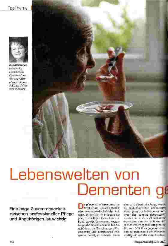 Vorschauseite 1: Lebenswelten von Dementen gestalten