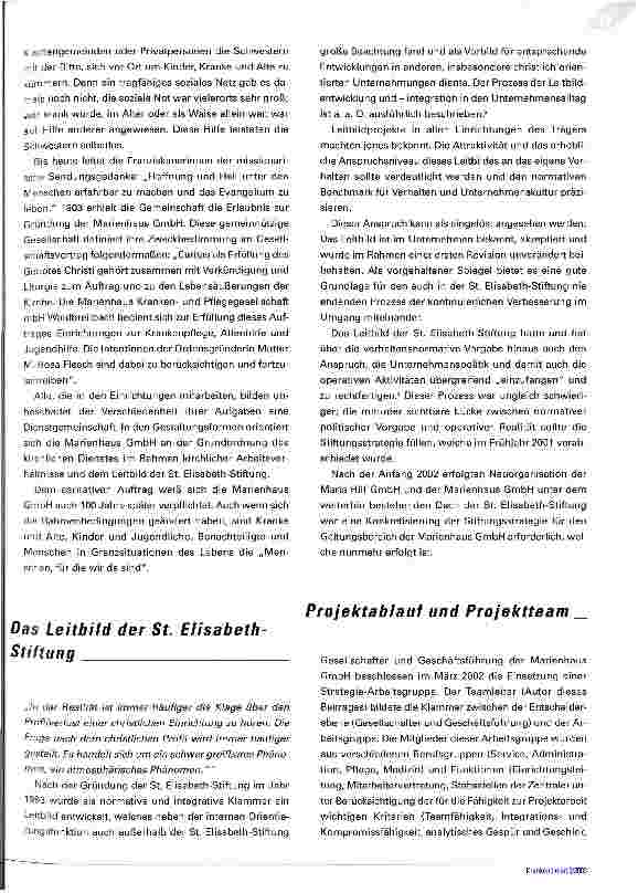 Vorschauseite 2: Vom Leitbild zur Strategie Strategische Grundsätze und Ziele der Marienhaus GmbH