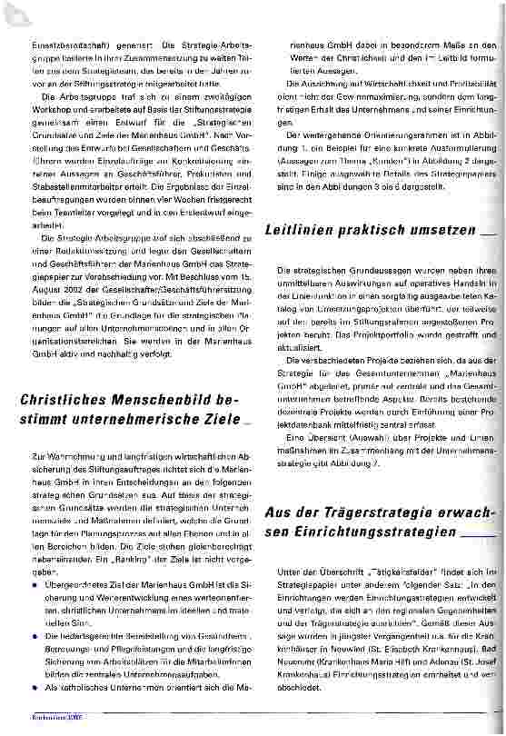 Vorschauseite 3: Vom Leitbild zur Strategie Strategische Grundsätze und Ziele der Marienhaus GmbH