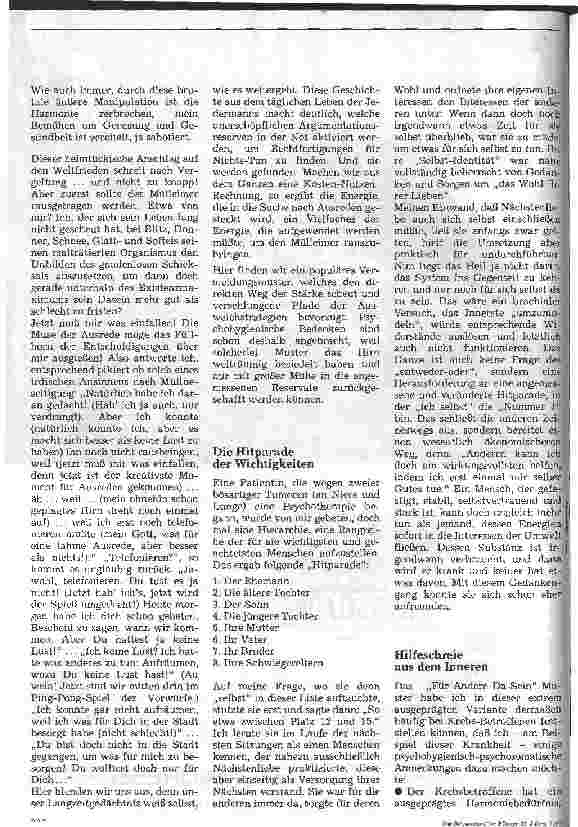 Vorschauseite 2: Gesundheit beginnt im Kopf Psychohygiene und ganzheitliche Gesundheit 7.(Schluß): Selbst(ver)achtung