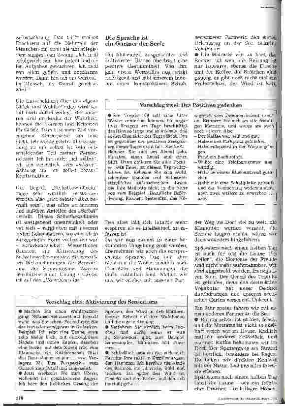 Vorschauseite 6: Gesundheit beginnt im Kopf Psychohygiene und ganzheitliche Gesundheit 7.(Schluß): Selbst(ver)achtung