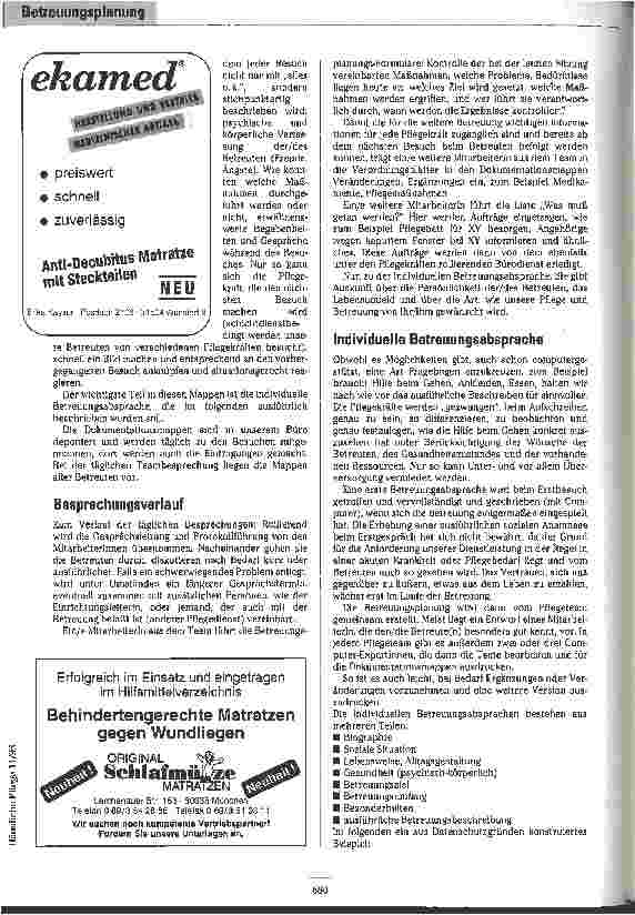 Vorschauseite 4: Pflegeplanung - in die Tat umgesetzt