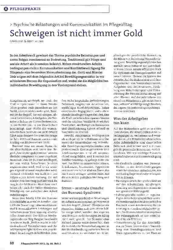 Vorschauseite 1: Schweigen ist nicht immer Gold