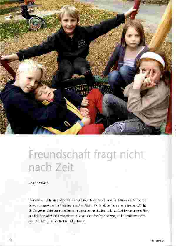 Vorschauseite 1: Freundschaft fragt nicht nach der Zeit