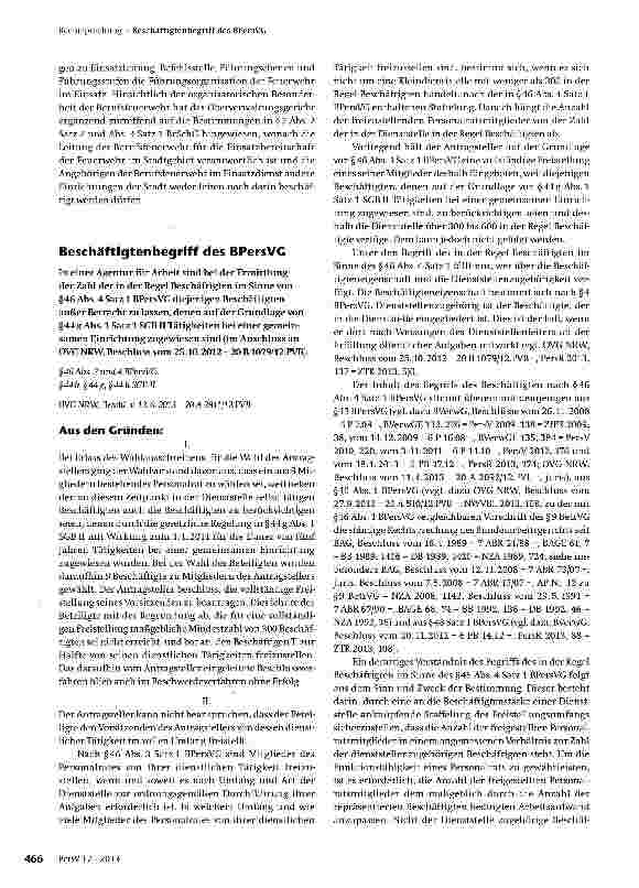 Vorschauseite 3: Verselbständigung eines Dienststellenteils; Befugnisse des Leiters