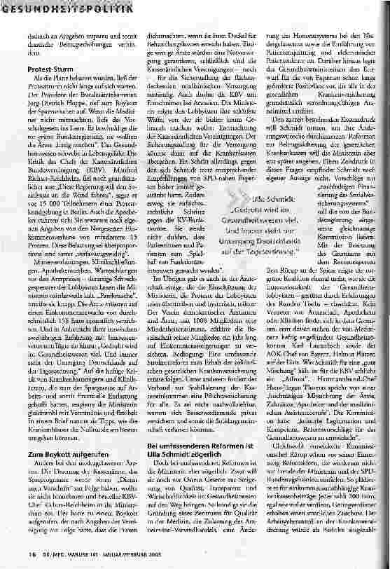 Vorschauseite 2: Konfliktkurs In der Gesundheitspolitik ist die Zeit der Konsenssuche vorbei