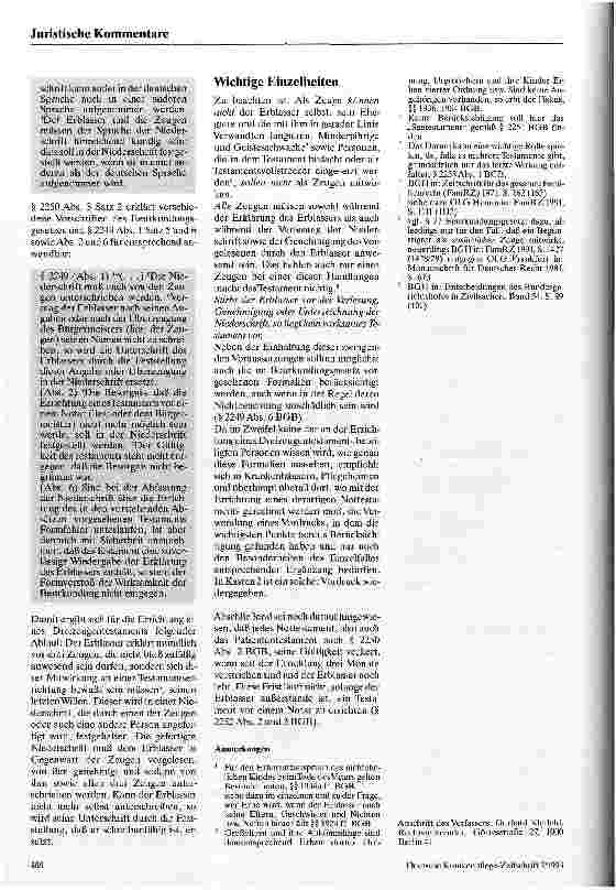 Vorschauseite 3: Testamentserstellung im Krankenhaus