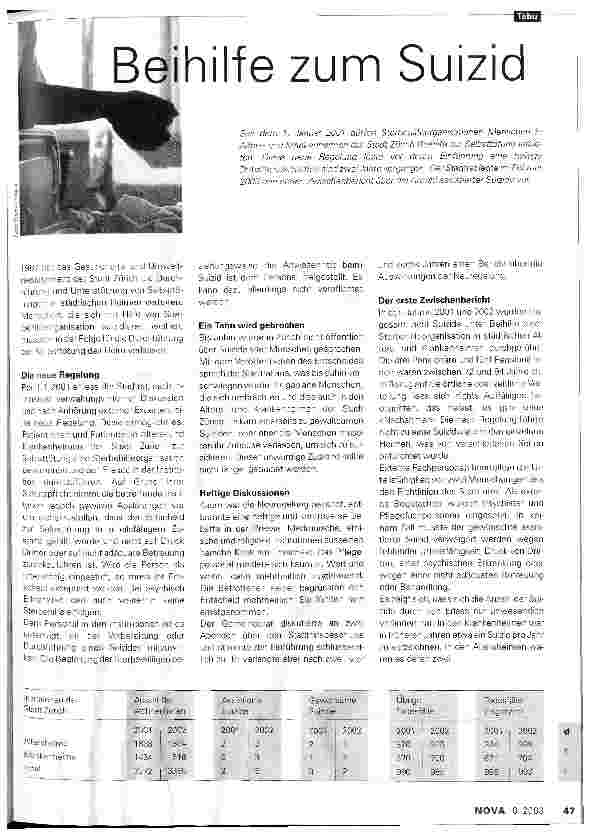 Vorschauseite 1: Beihilfe zum Suizid