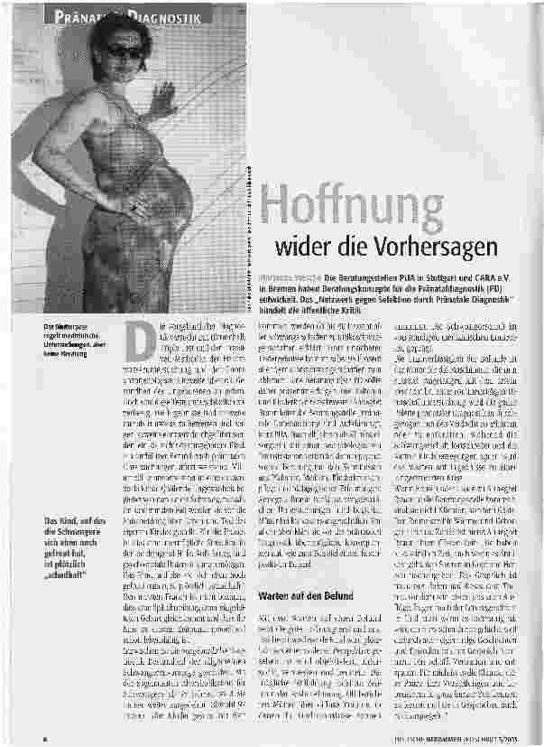Vorschauseite 1: Hoffnung wider die Vorhersagen