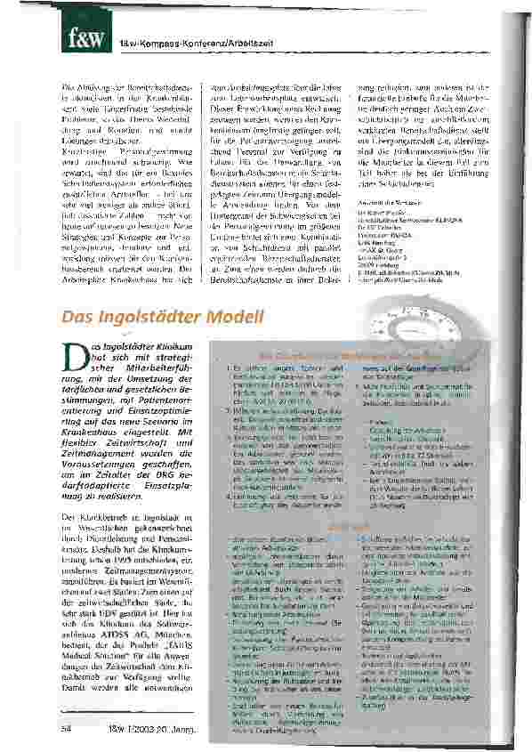 Vorschauseite 1: Das Ingolstädter Modell