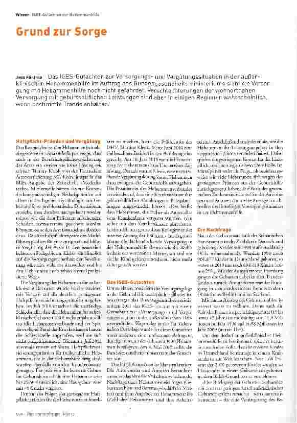 Vorschauseite 1: Grund zur Sorge