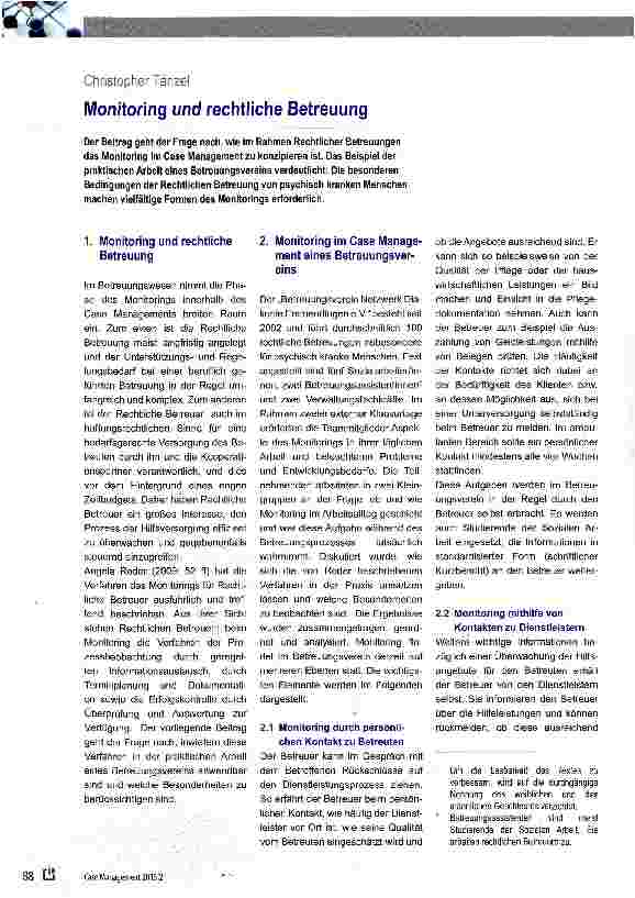 Vorschauseite 1: Monitoring und rechtliche Betreuung