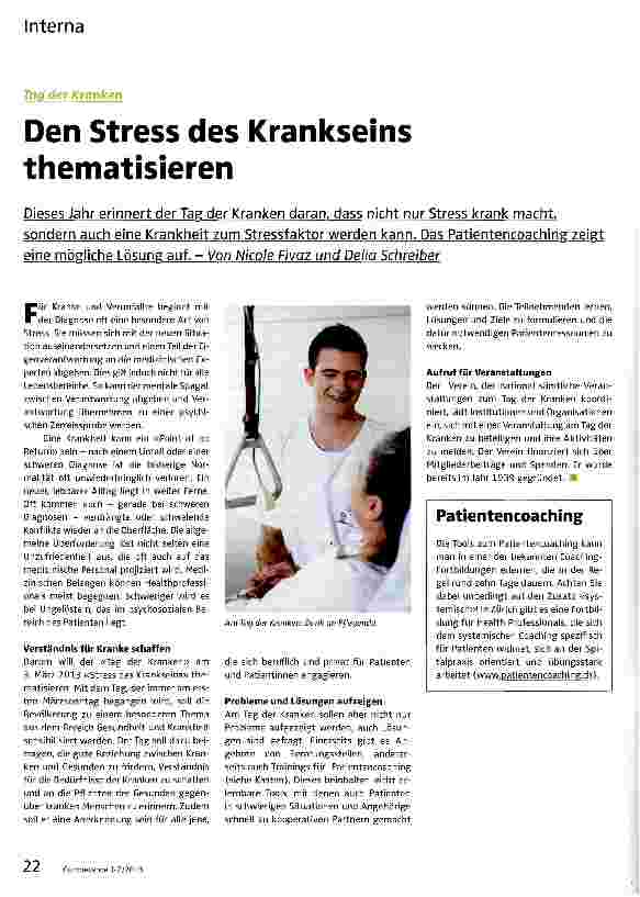 Vorschauseite 1: Den Stress des Krankseins thematisieren