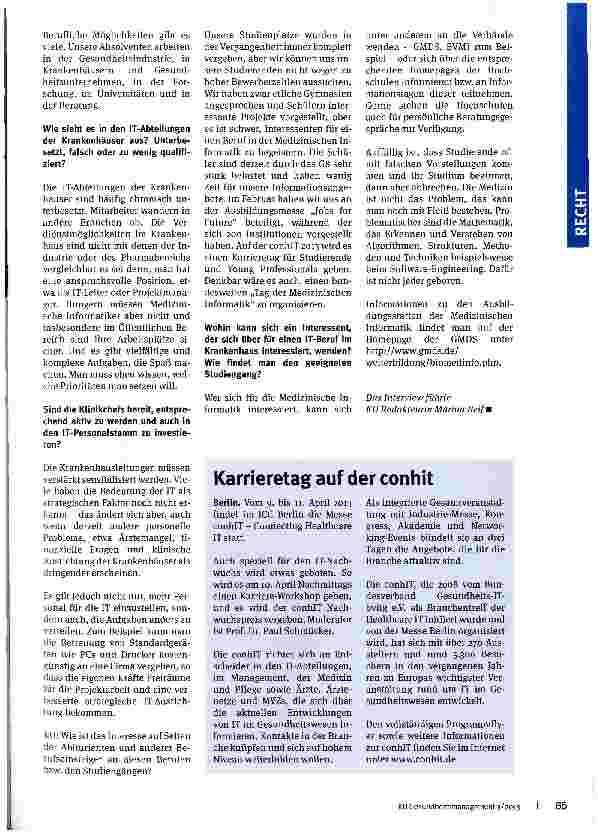 Vorschauseite 2: Berufliche Möglichkeiten gibt es viele