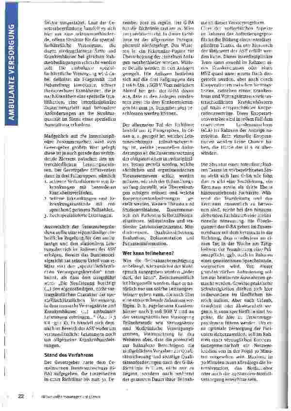 Vorschauseite 2: ASV-Potenzial für Krankenhäuser?