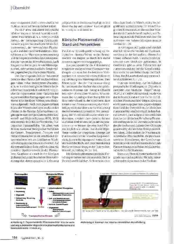 Vorschauseite 5: Plasmamedizin - medizinische Anwendung von physikalischem Plasma