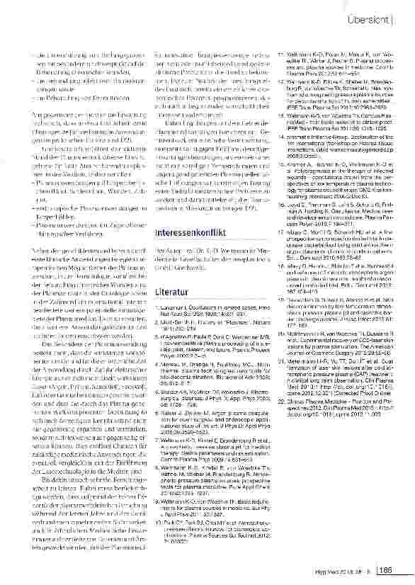 Vorschauseite 6: Plasmamedizin - medizinische Anwendung von physikalischem Plasma