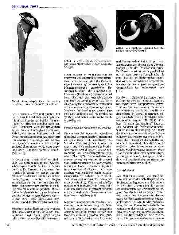 Vorschauseite 3: Aktueller Stand der anatomischen Schulterendoprothetik