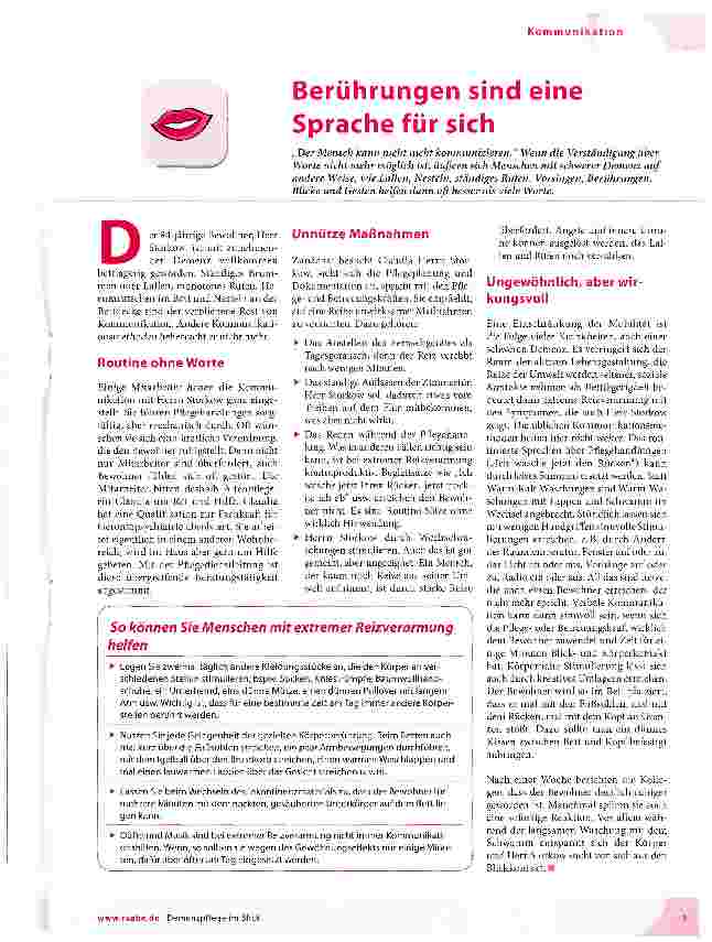 Vorschauseite 1: Berührungen sind eine Sprache für sich
