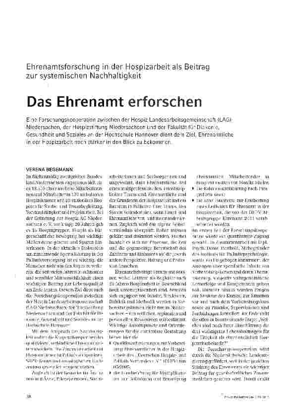 Vorschauseite 1: Das Ehrenamt erforschen