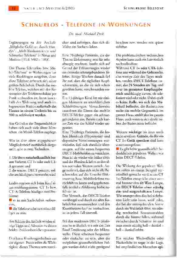 Vorschauseite 1: SCHNURLOS - TELEFONE IN WOHNUNGEN