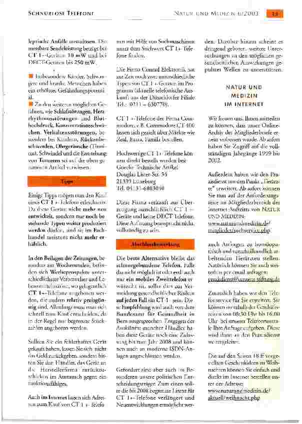 Vorschauseite 2: SCHNURLOS - TELEFONE IN WOHNUNGEN